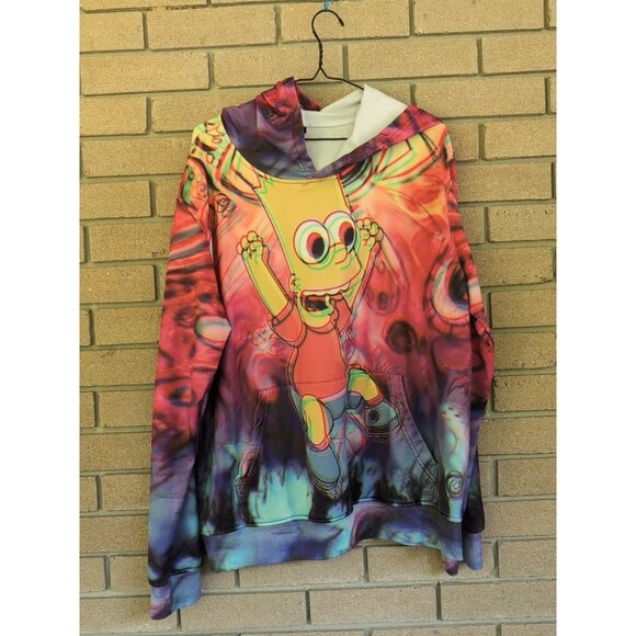 The Simpsons - Bart Simpson - Trippy Tye Dye - Hoodie -Size: Large - Picture 1 of 4